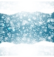 winter background with snow christmas banner vector image