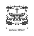 cockpit linear icon vector image