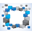 social media background with speech bubbles vector image vector image