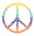 colorful peace symbol vector image