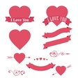 happy valentines day design element ornaments vector image