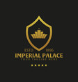 Imperial palace hotel logo and emblem logo Vector Image