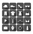 men and women clothes accessories icons vector image