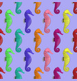 seamless pattern with sea horse vector image vector image