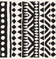 black and white tribal seamless pattern vector image
