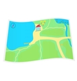card with a house at the lake vector image