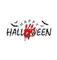 happy halloween card black scary design isolated vector image