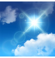 realistic sun lens flare vector image