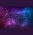 starry universe space galaxy nebula and stars vector image