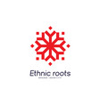 ethnic star emblem roots vector image