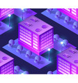 seamless urban plan pattern map isometric night vector image