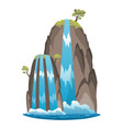 Collection Cartoon River Waterfalls Landscapes Vector Image