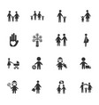 family icon set vector image