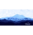 low poly polygonal background with blue mountain vector image