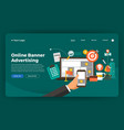 mock-up design website flat concept vector image