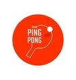 table tennis emblem vector image