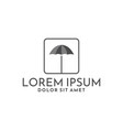 umbrella logo template vector image