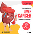 banner design of liver cancer vector image