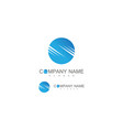 circle letter s company logo vector image vector image