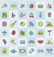 picnic and barbecue modern colorful icons vector image