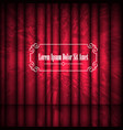 red abstract curtains and vintage frame withspace vector image vector image