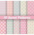 10 sweet cute seamless patterns tiling vector image vector image