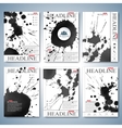 modern watercolor set of brochure flyer booklet vector image