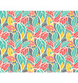 seamless floral pattern with hand drawn leaves vector image vector image
