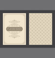 vintage ornament greeting card calligraphic ornate vector image