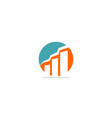 business graph round logo vector image