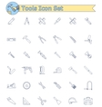 tools icon set vector image