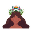 world mental health theme vector image vector image