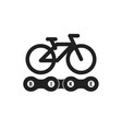 bike or bicycle club emblem vector image