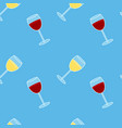 colorful drawing alcohol drink seamless pattern vector image