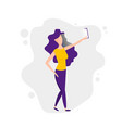 millennial generation cool happy girl making vector image vector image