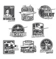 civil aviation and air travel airport services vector image vector image