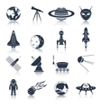 space icons black vector image