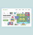 web site linear art design template online vector image
