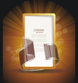 old cinema banner with film stripe roll cinema vector image