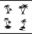 palm tree summer logo template vector image vector image