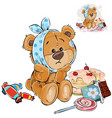 a brown teddy bear sweet vector image