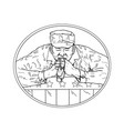 african american soldier praying drawing vector image vector image