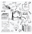 business doodles vector image