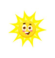 cartoon sun character cheerful personage vector image