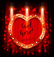 retro light bulb or light vintage signboard heart vector image vector image