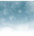 snowflakes on blue transparent background vector image