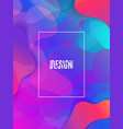 fluid shapes composition colorful geometric vector image