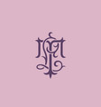 luxury monogram tl vector image vector image