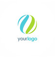 round sphere circle logo vector image vector image