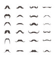 set of funny mustache retro style vector image